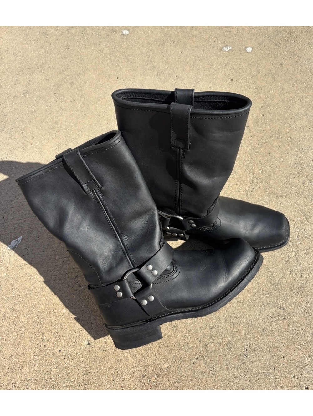 Masterson RB2500 Black Leather Harness Biker Boots 9.5D